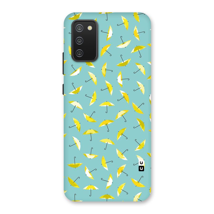 Yellow Umbrella Pattern Back Case for Galaxy M02s
