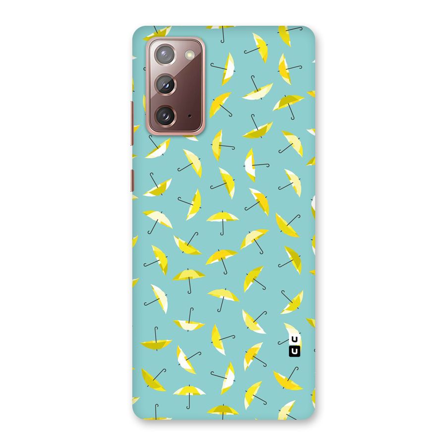 Yellow Umbrella Pattern Back Case for Galaxy Note 20