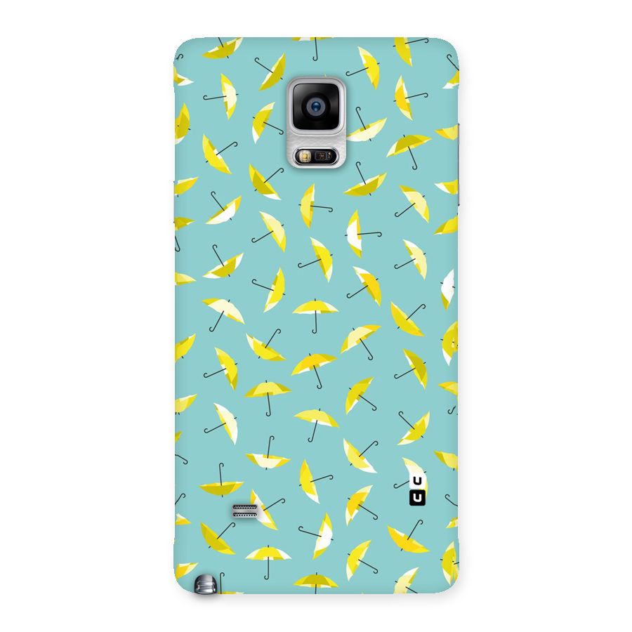 Yellow Umbrella Pattern Back Case for Galaxy Note 4