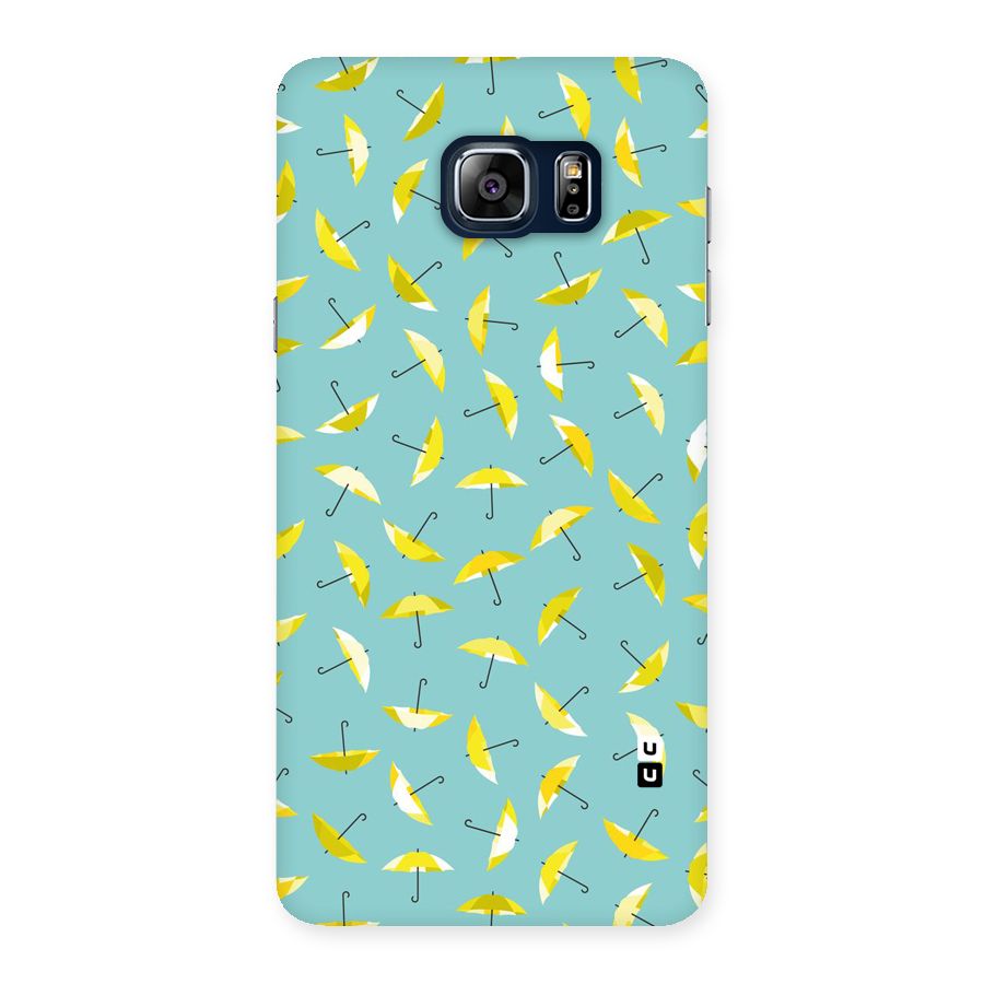 Yellow Umbrella Pattern Back Case for Galaxy Note 5