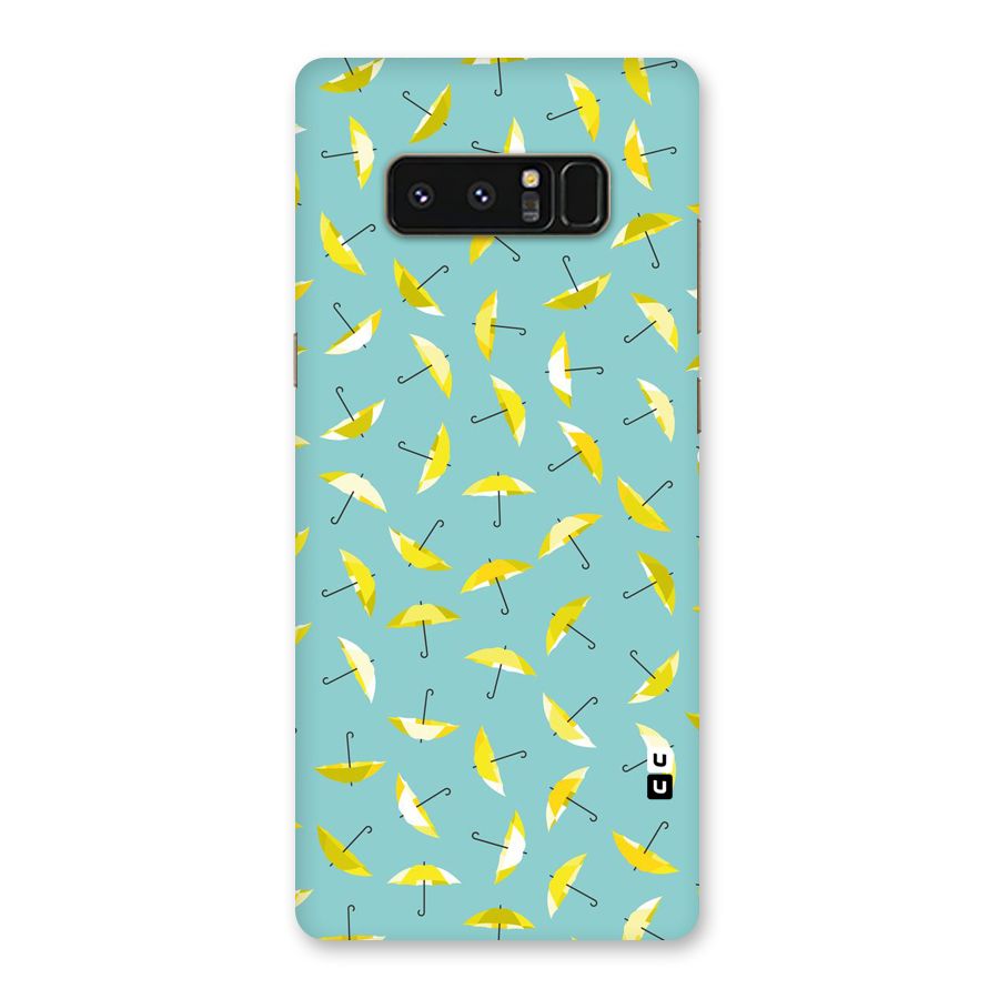 Yellow Umbrella Pattern Back Case for Galaxy Note 8