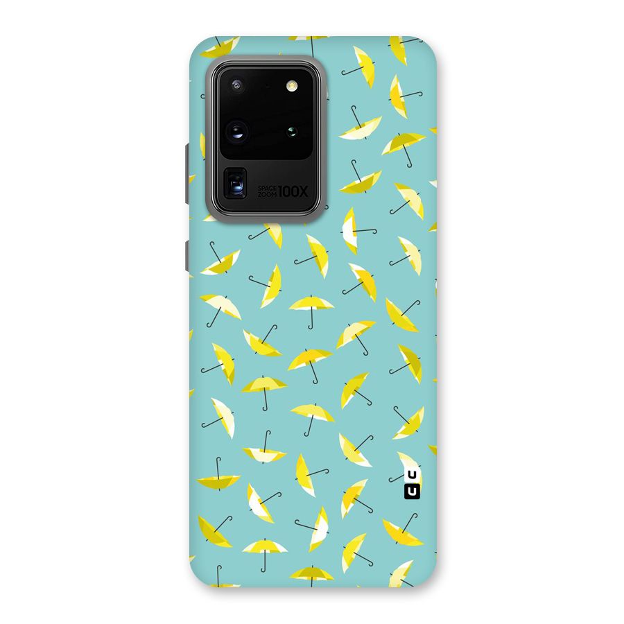 Yellow Umbrella Pattern Back Case for Galaxy S20 Ultra