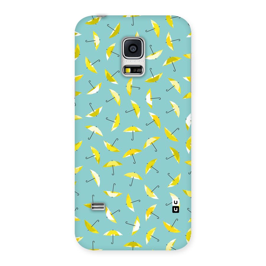 Yellow Umbrella Pattern Back Case for Galaxy S5 Mini