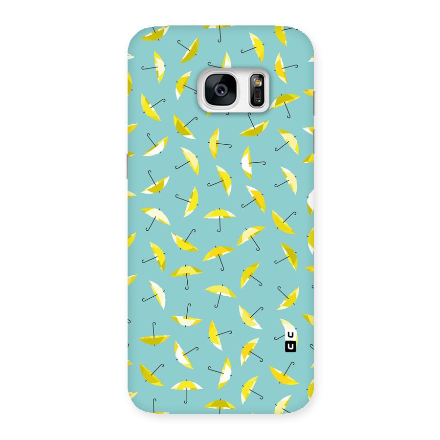 Yellow Umbrella Pattern Back Case for Galaxy S7 Edge