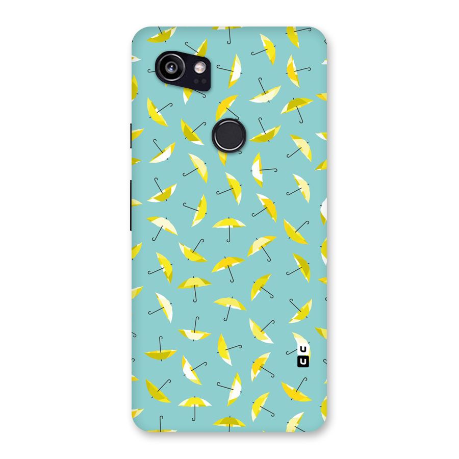Yellow Umbrella Pattern Back Case for Google Pixel 2 XL