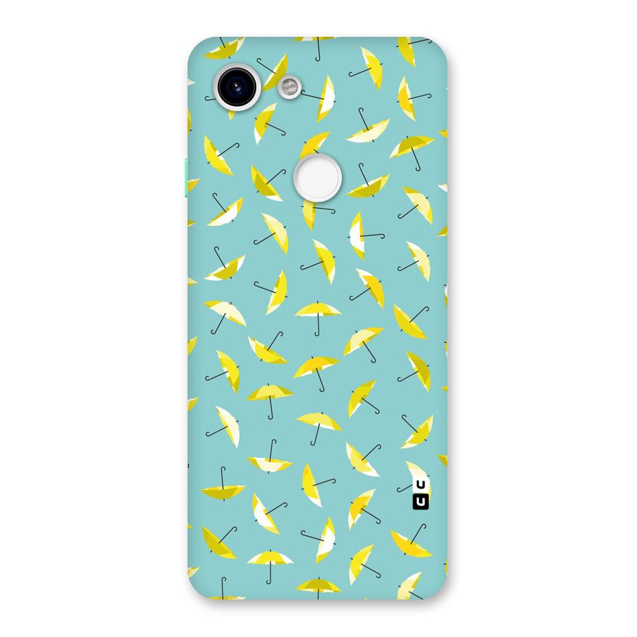 Yellow Umbrella Pattern Back Case for Google Pixel 3