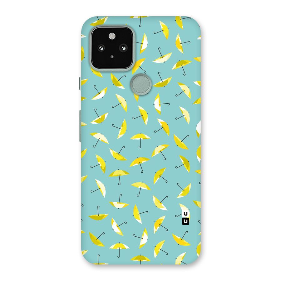 Yellow Umbrella Pattern Back Case for Google Pixel 5