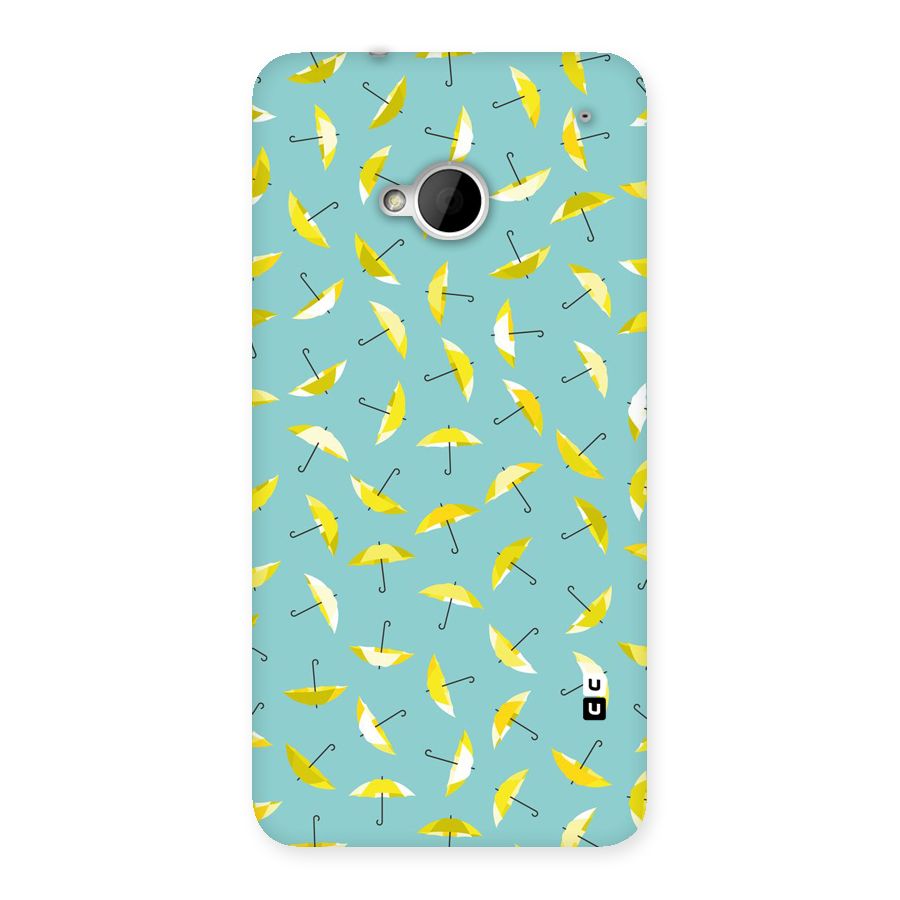 Yellow Umbrella Pattern Back Case for HTC One M7