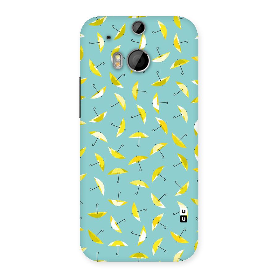Yellow Umbrella Pattern Back Case for HTC One M8