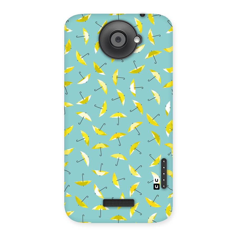 Yellow Umbrella Pattern Back Case for HTC One X