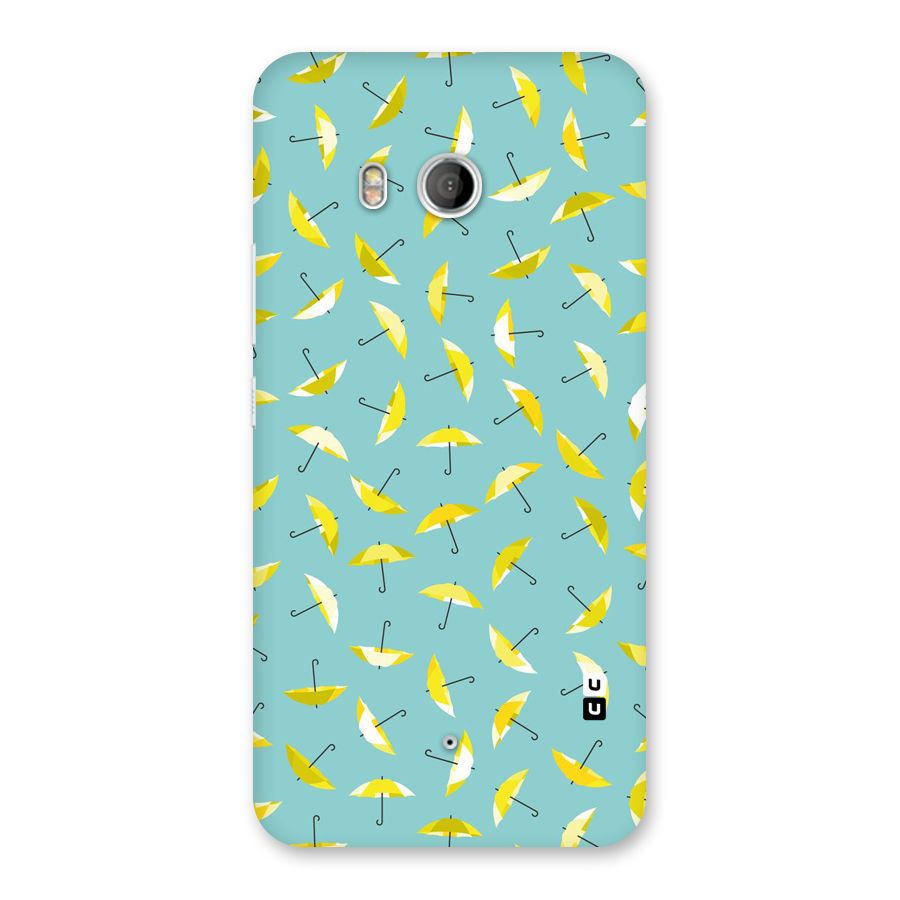 Yellow Umbrella Pattern Back Case for HTC U11