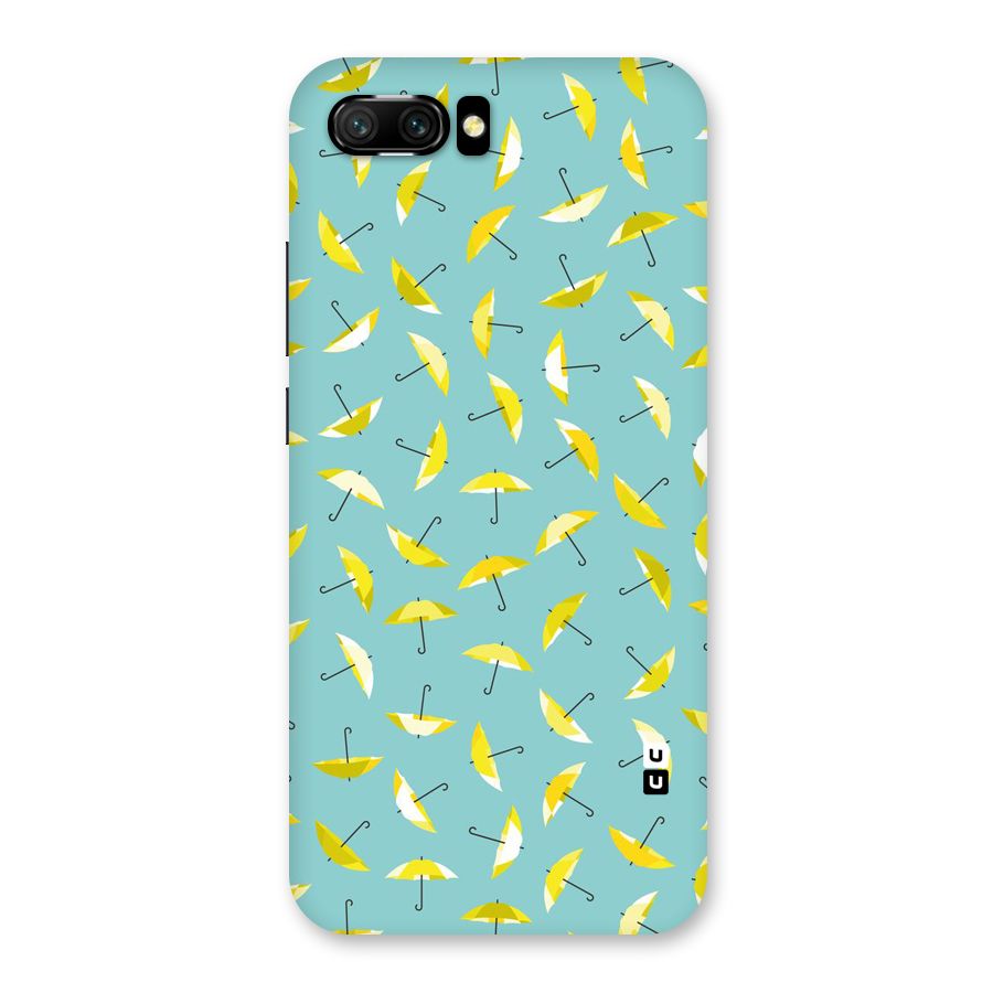 Yellow Umbrella Pattern Back Case for Honor 10