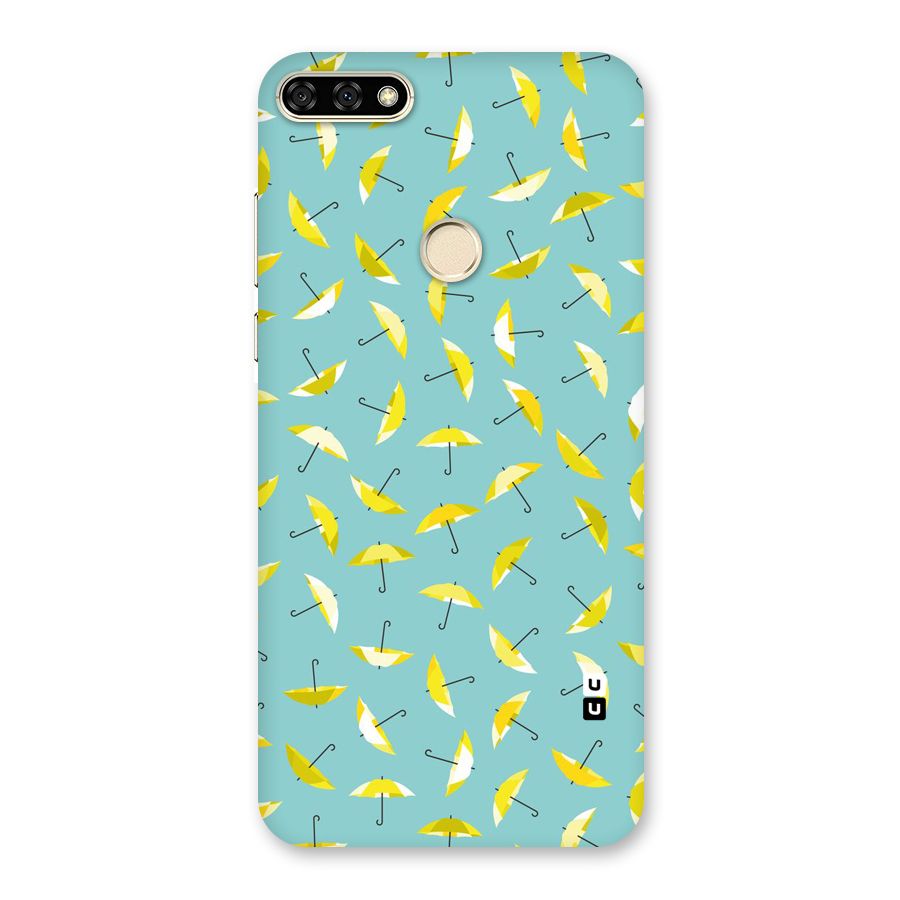 Yellow Umbrella Pattern Back Case for Honor 7A