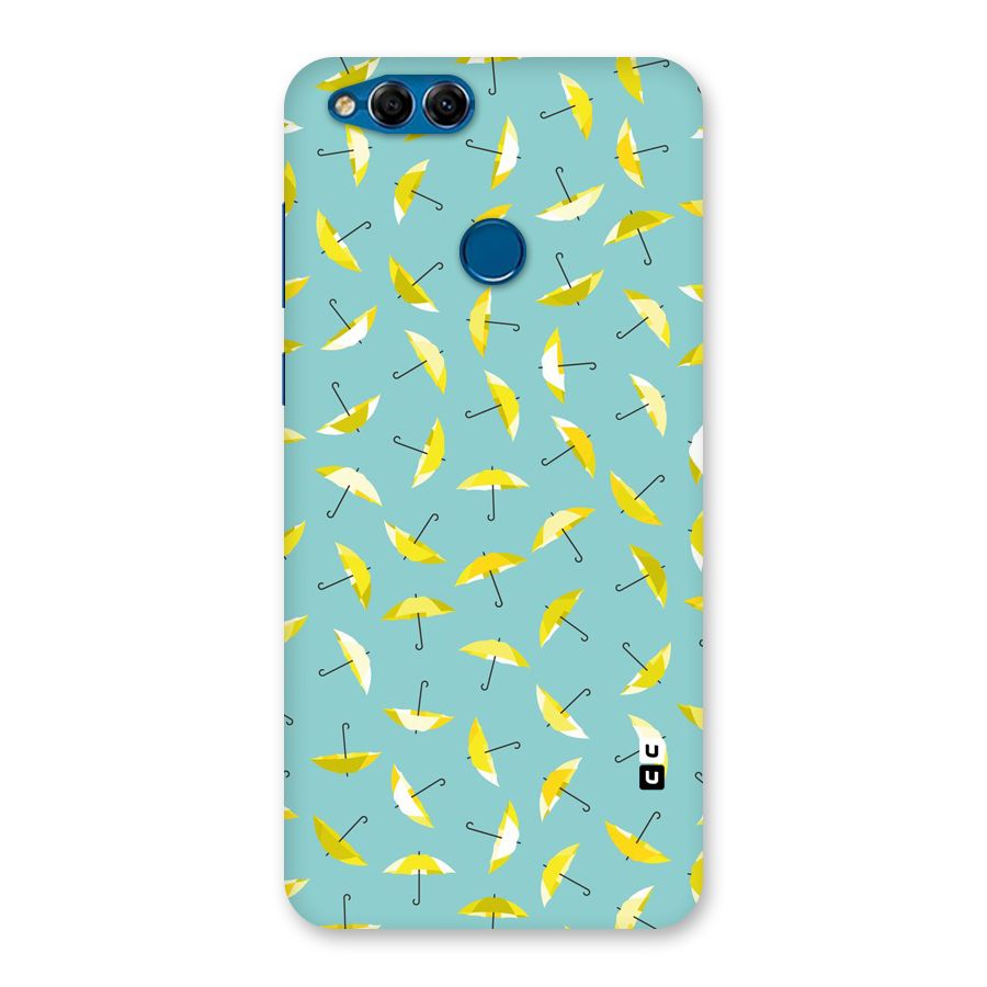 Yellow Umbrella Pattern Back Case for Honor 7X