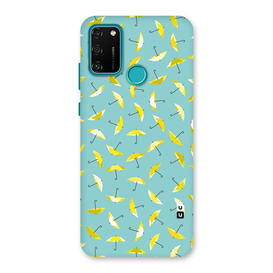 Yellow Umbrella Pattern Back Case for Honor 9A