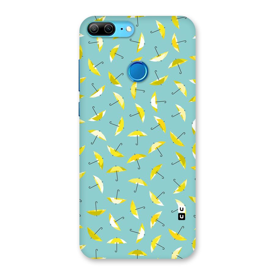 Yellow Umbrella Pattern Back Case for Honor 9 Lite