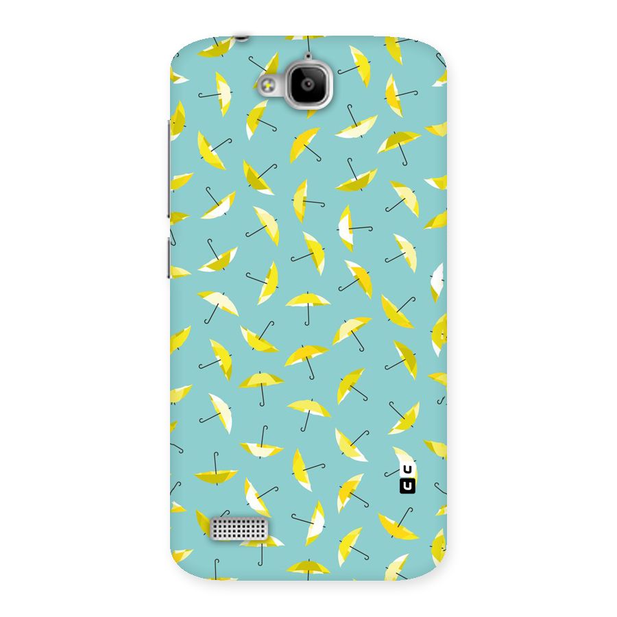 Yellow Umbrella Pattern Back Case for Honor Holly