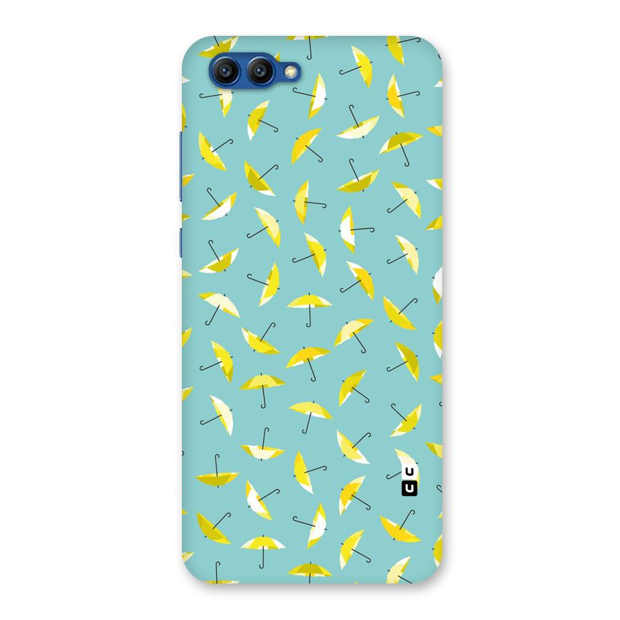 Yellow Umbrella Pattern Back Case for Honor View 10