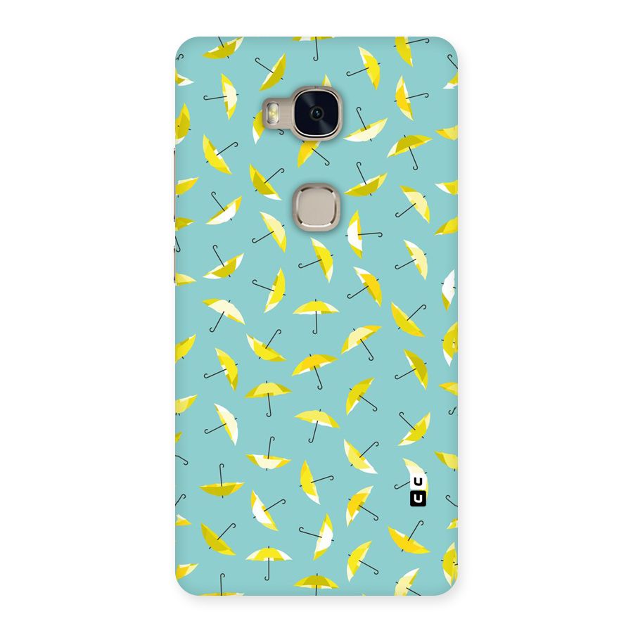 Yellow Umbrella Pattern Back Case for Huawei Honor 5X