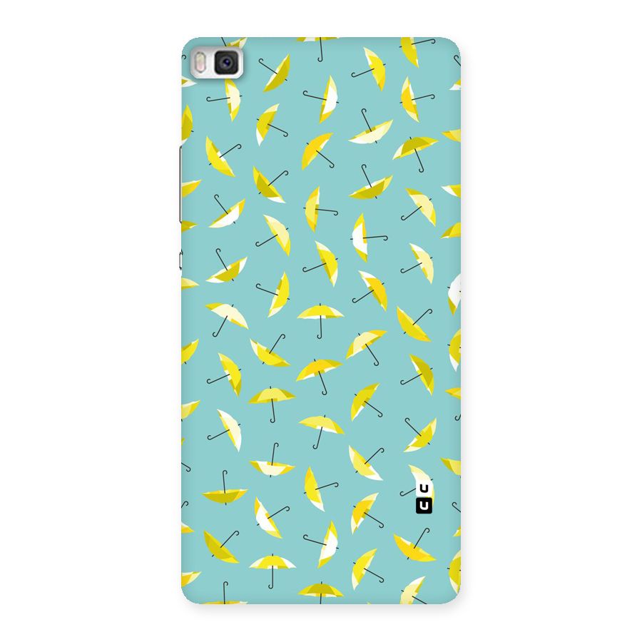 Yellow Umbrella Pattern Back Case for Huawei P8
