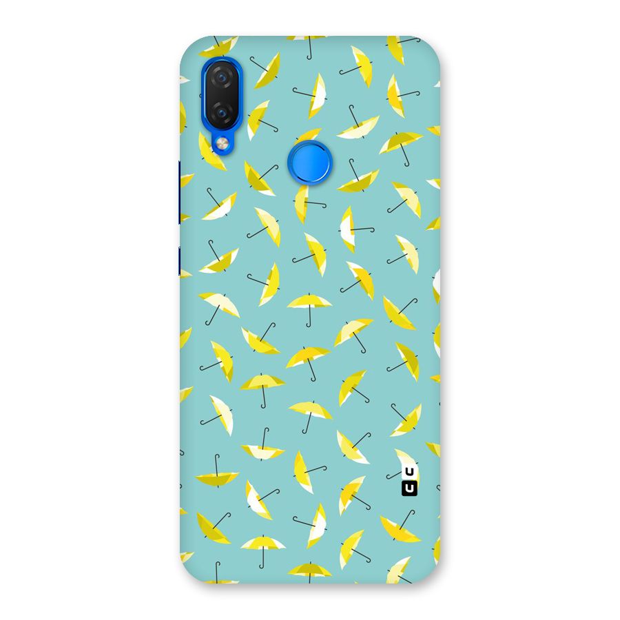 Yellow Umbrella Pattern Back Case for Huawei P Smart+