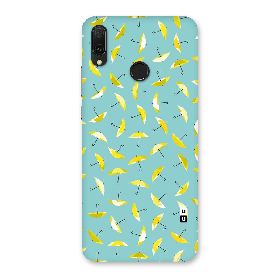 Yellow Umbrella Pattern Back Case for Huawei Y9 (2019)
