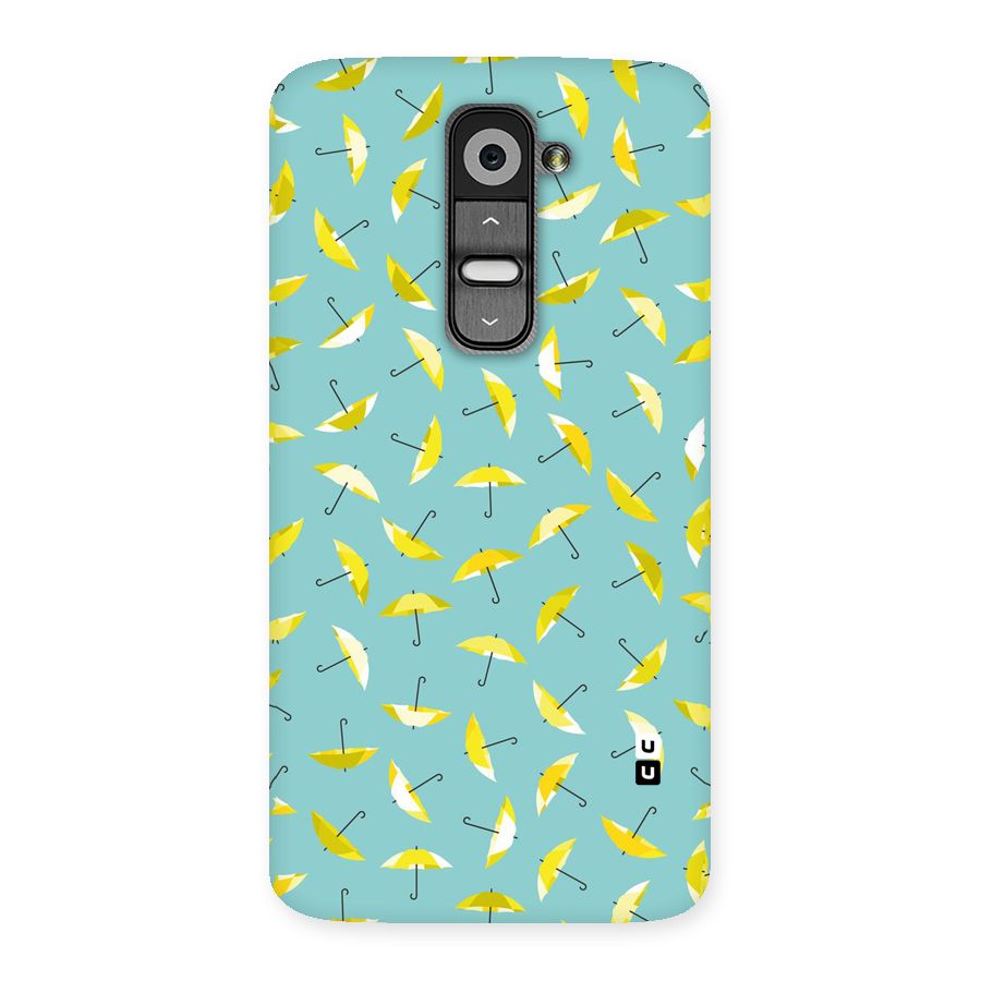 Yellow Umbrella Pattern Back Case for LG G2