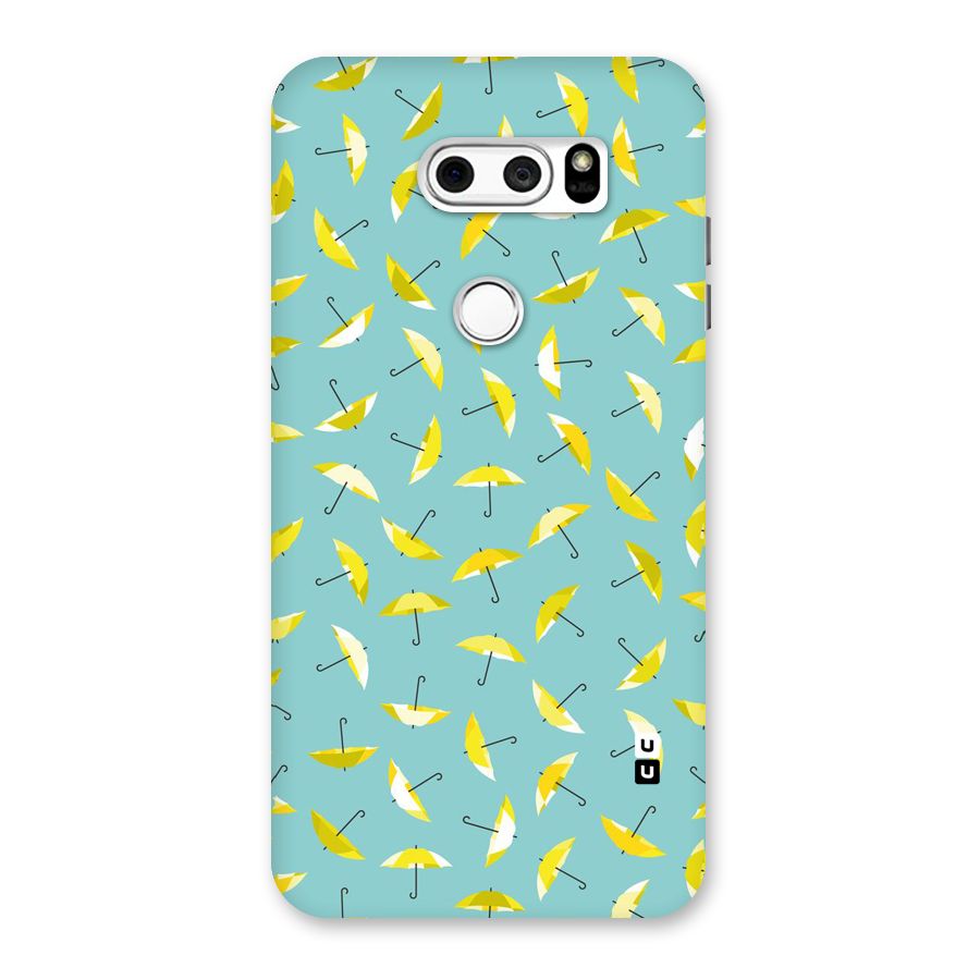 Yellow Umbrella Pattern Back Case for LG V30