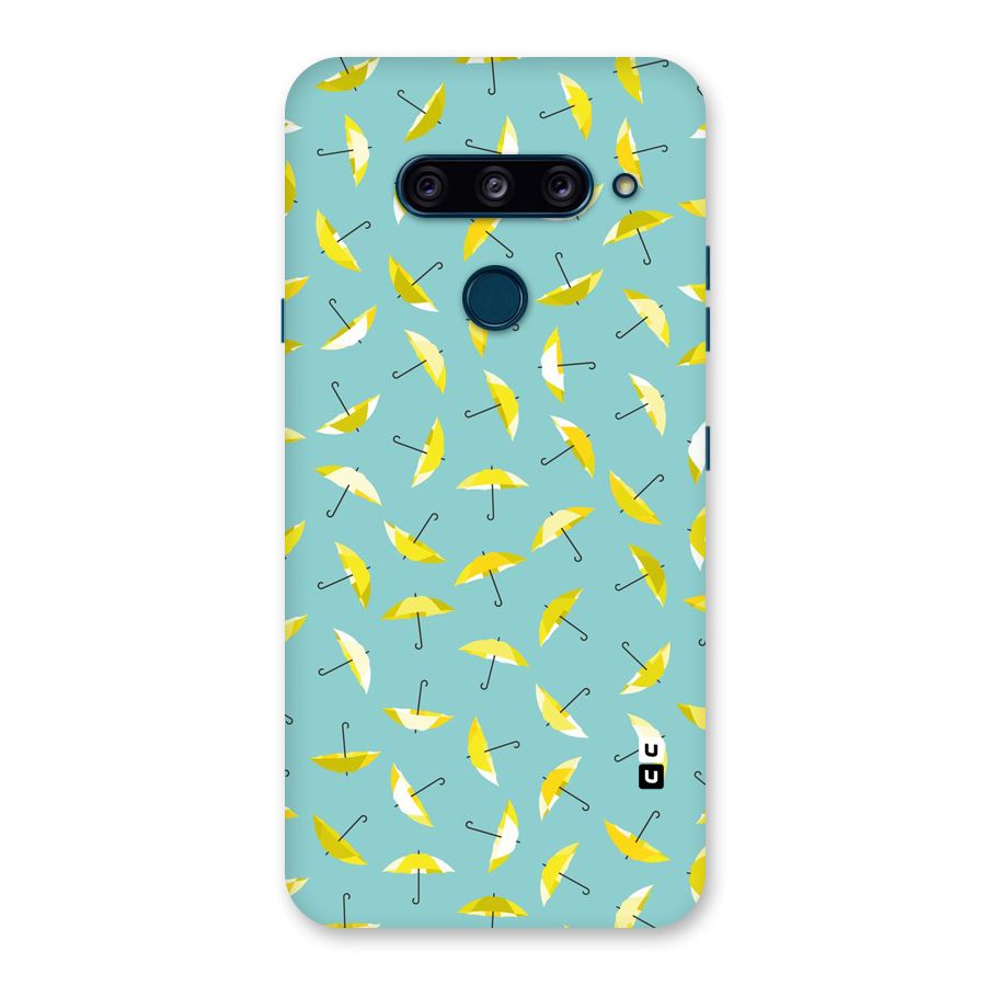 Yellow Umbrella Pattern Back Case for LG  V40 ThinQ