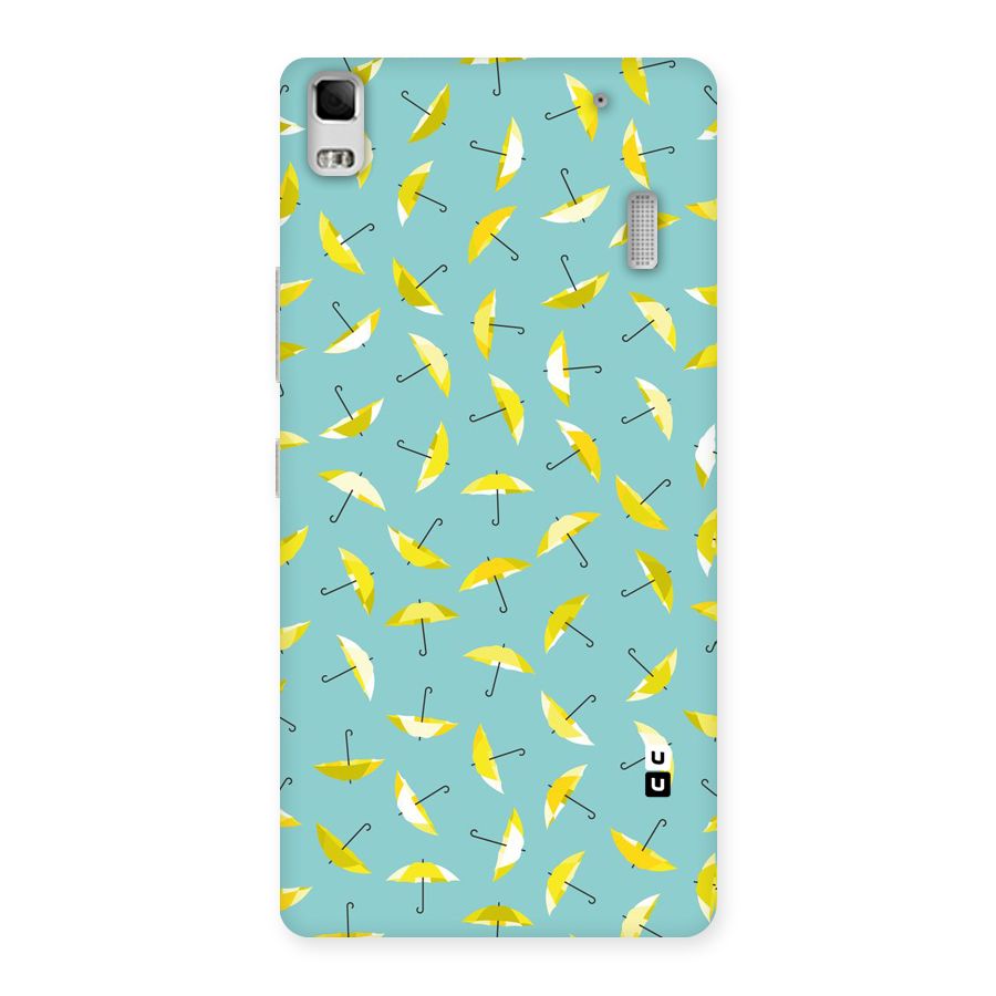 Yellow Umbrella Pattern Back Case for Lenovo A7000