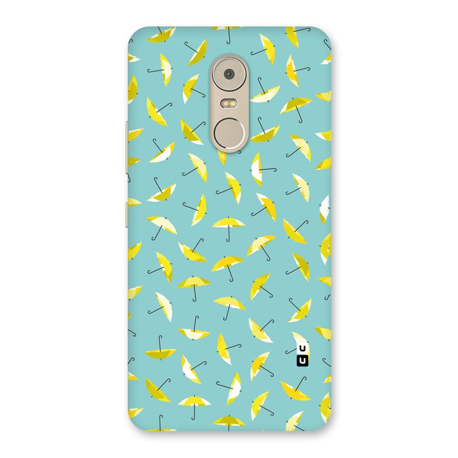 Yellow Umbrella Pattern Back Case for Lenovo K6 Note