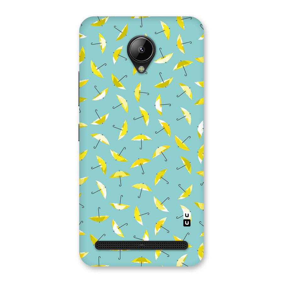 Yellow Umbrella Pattern Back Case for Lenovo C2