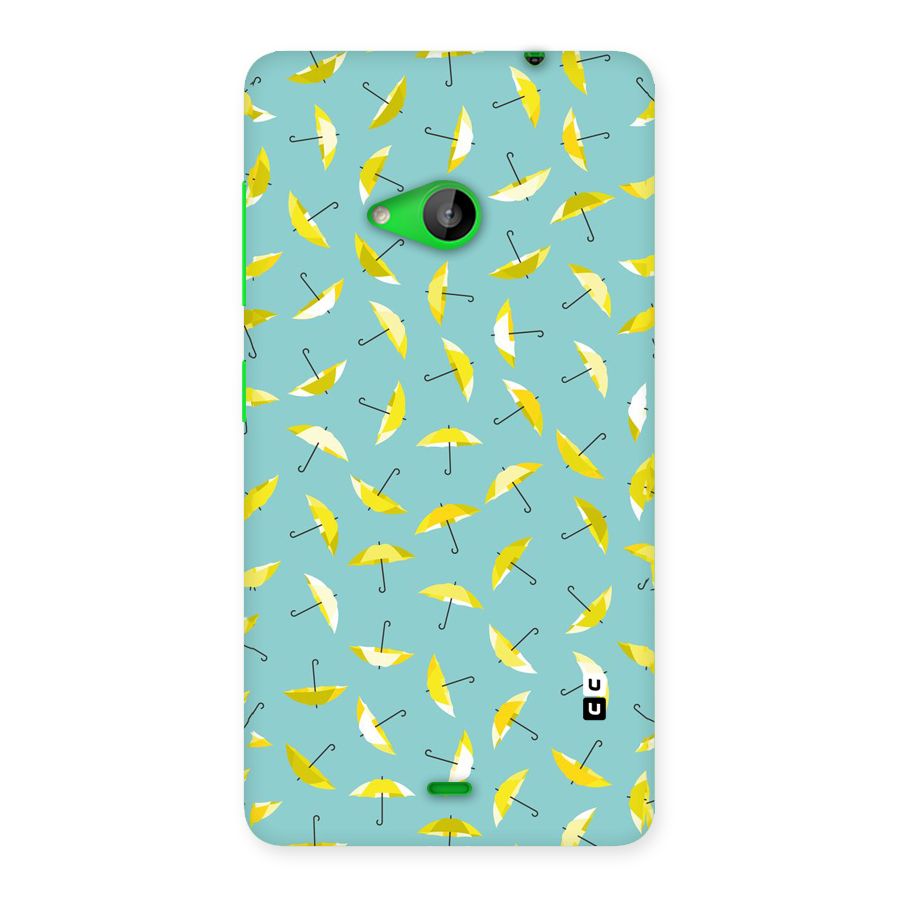 Yellow Umbrella Pattern Back Case for Lumia 535