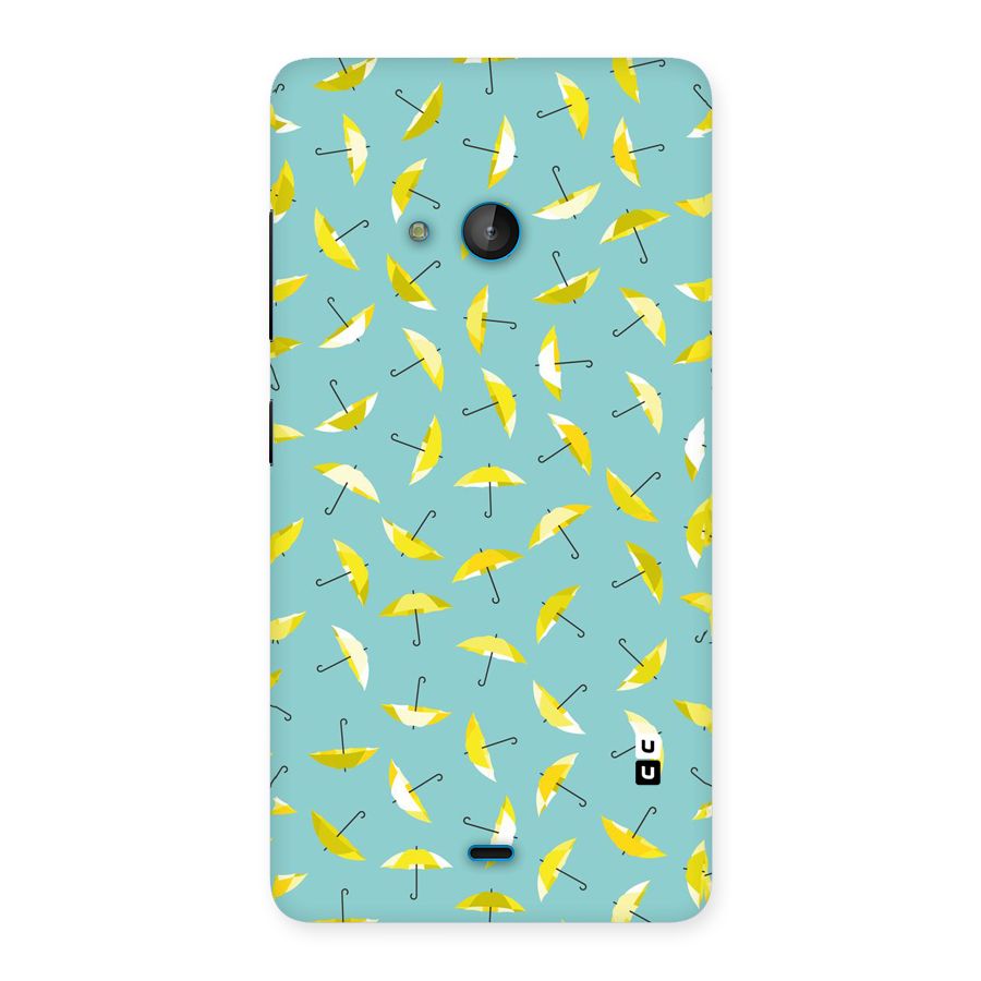 Yellow Umbrella Pattern Back Case for Lumia 540