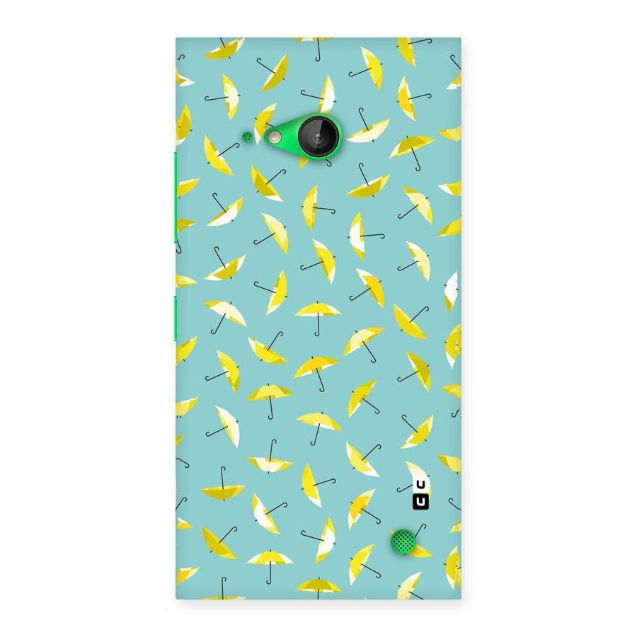 Yellow Umbrella Pattern Back Case for Lumia 730