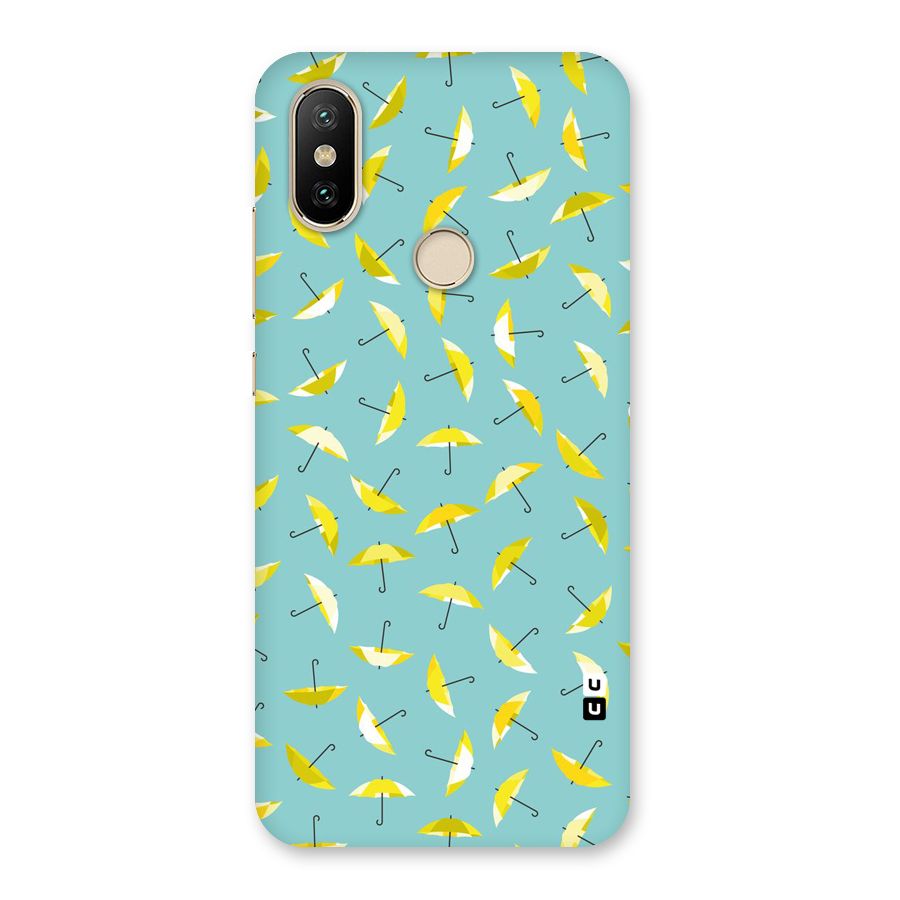 Yellow Umbrella Pattern Back Case for Mi A2