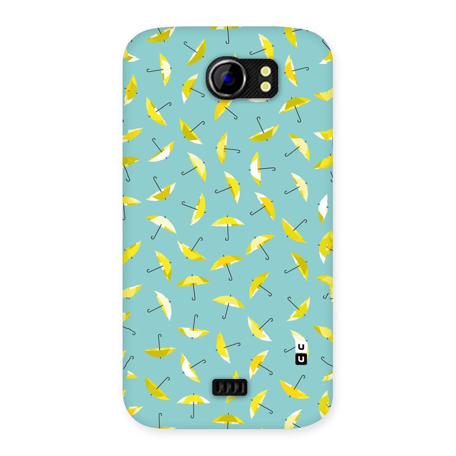 Yellow Umbrella Pattern Back Case for Micromax Canvas 2 A110
