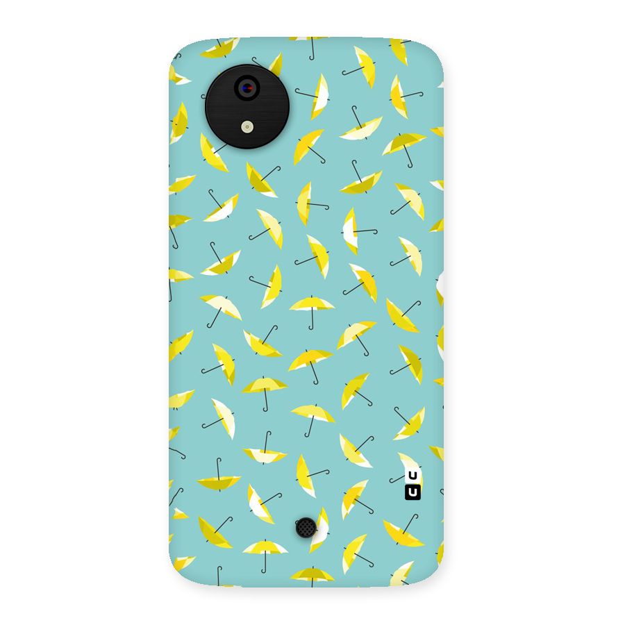 Yellow Umbrella Pattern Back Case for Micromax Canvas A1