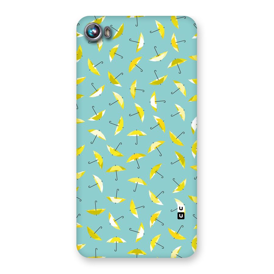 Yellow Umbrella Pattern Back Case for Micromax Canvas Fire 4 A107