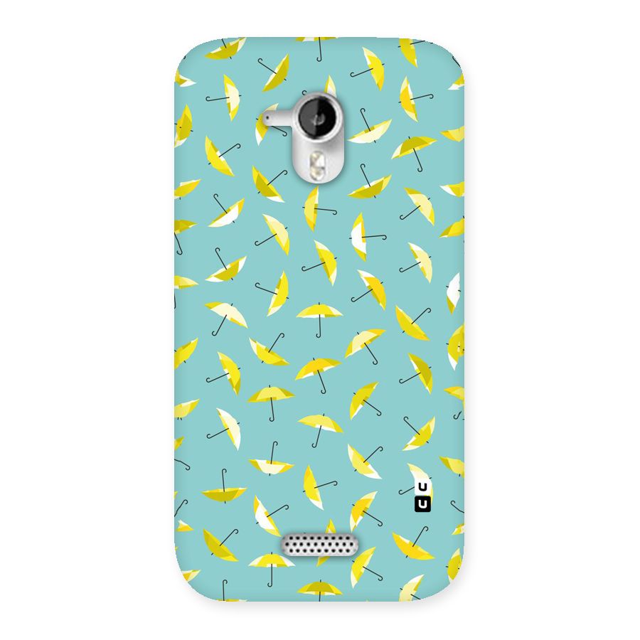 Yellow Umbrella Pattern Back Case for Micromax Canvas HD A116