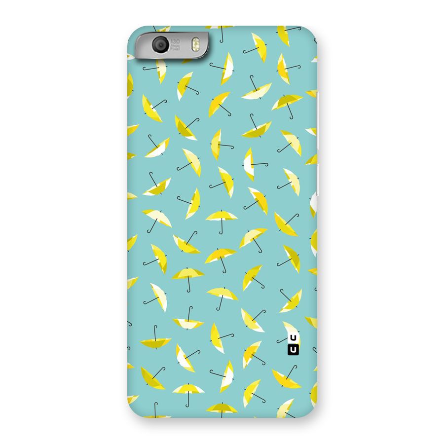 Yellow Umbrella Pattern Back Case for Micromax Canvas Knight 2