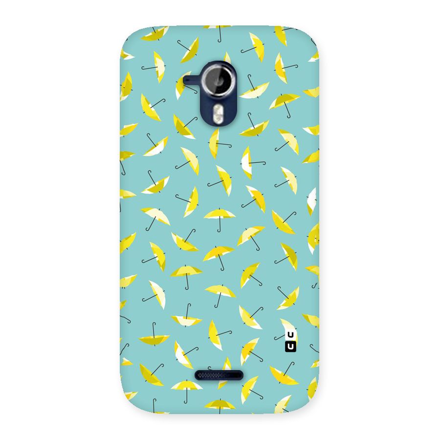 Yellow Umbrella Pattern Back Case for Micromax Canvas Magnus A117
