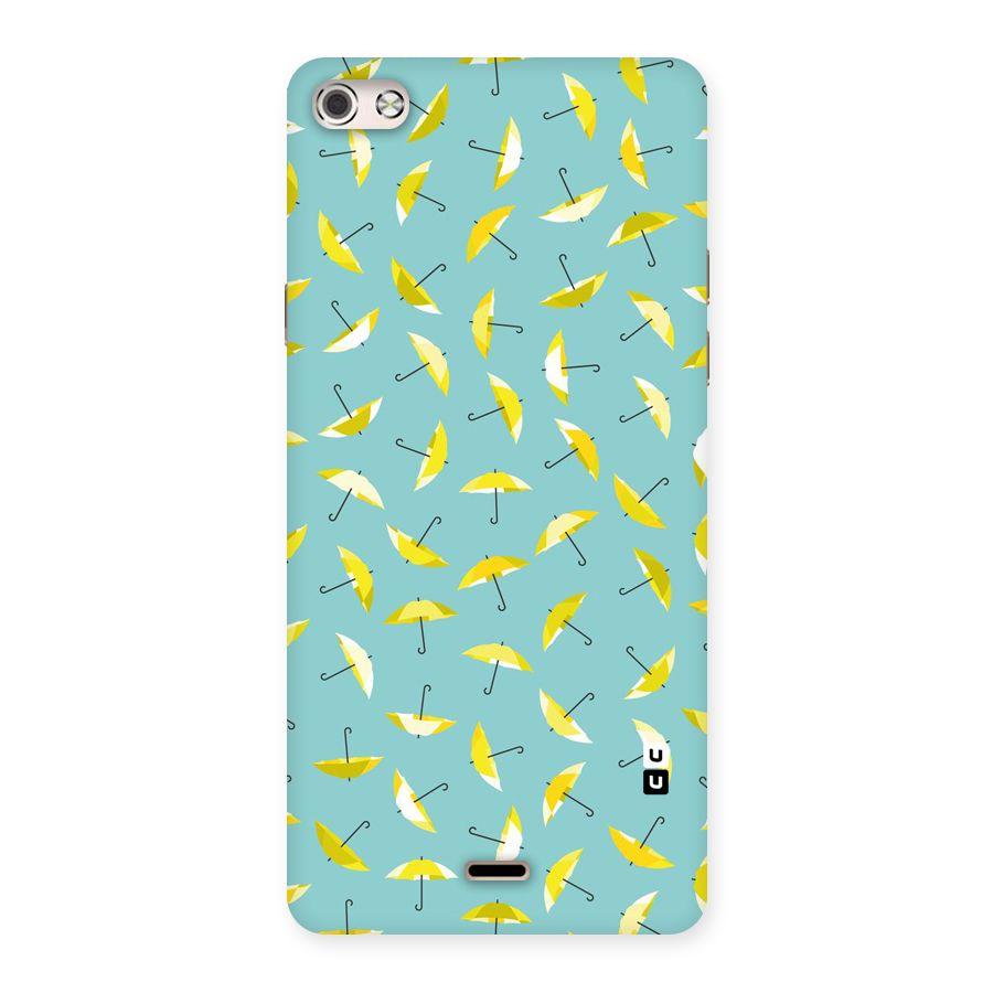 Yellow Umbrella Pattern Back Case for Micromax Canvas Silver 5