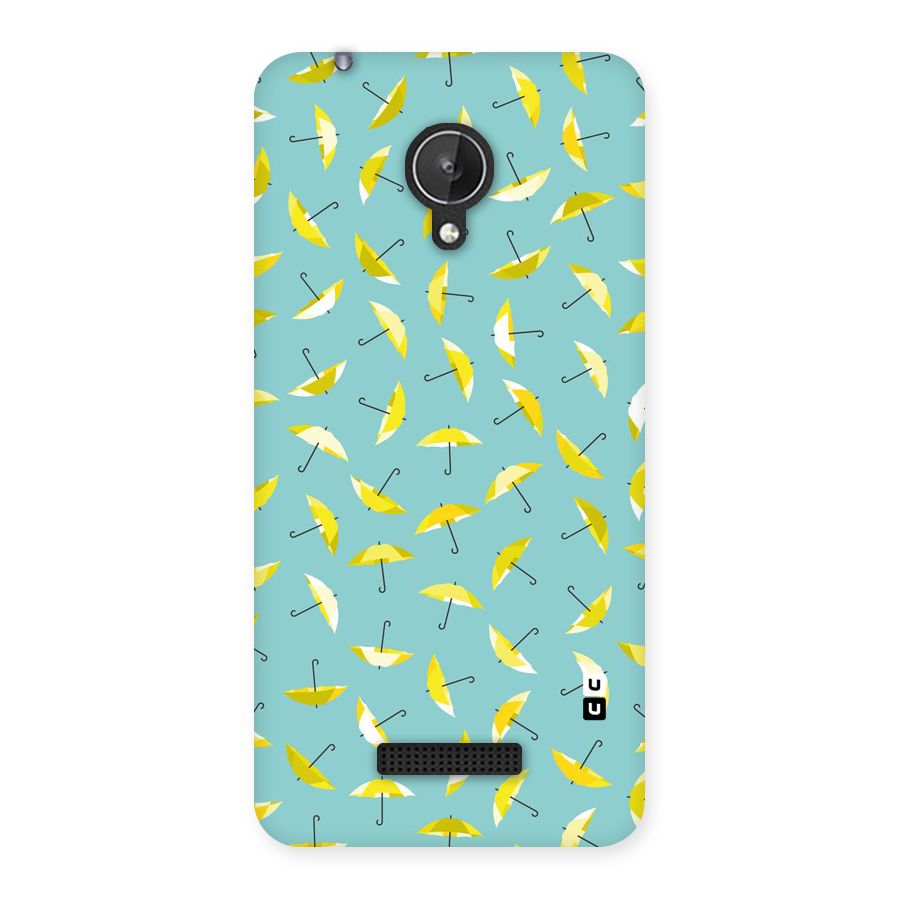 Yellow Umbrella Pattern Back Case for Micromax Canvas Spark Q380