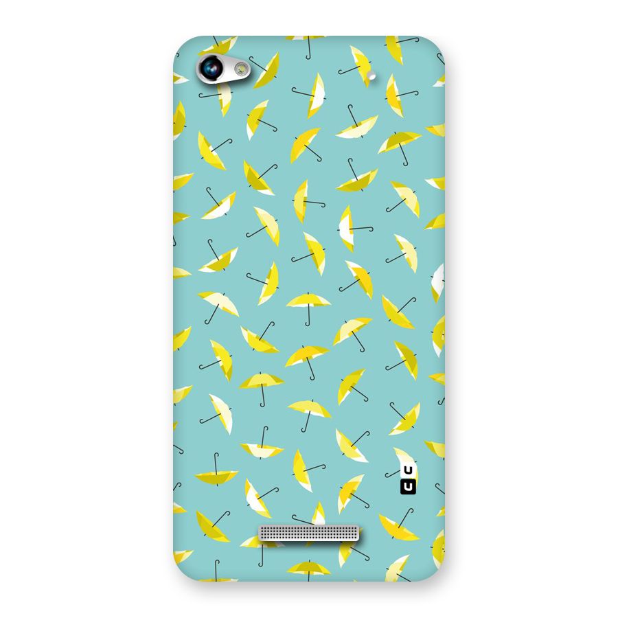 Yellow Umbrella Pattern Back Case for Micromax Hue 2