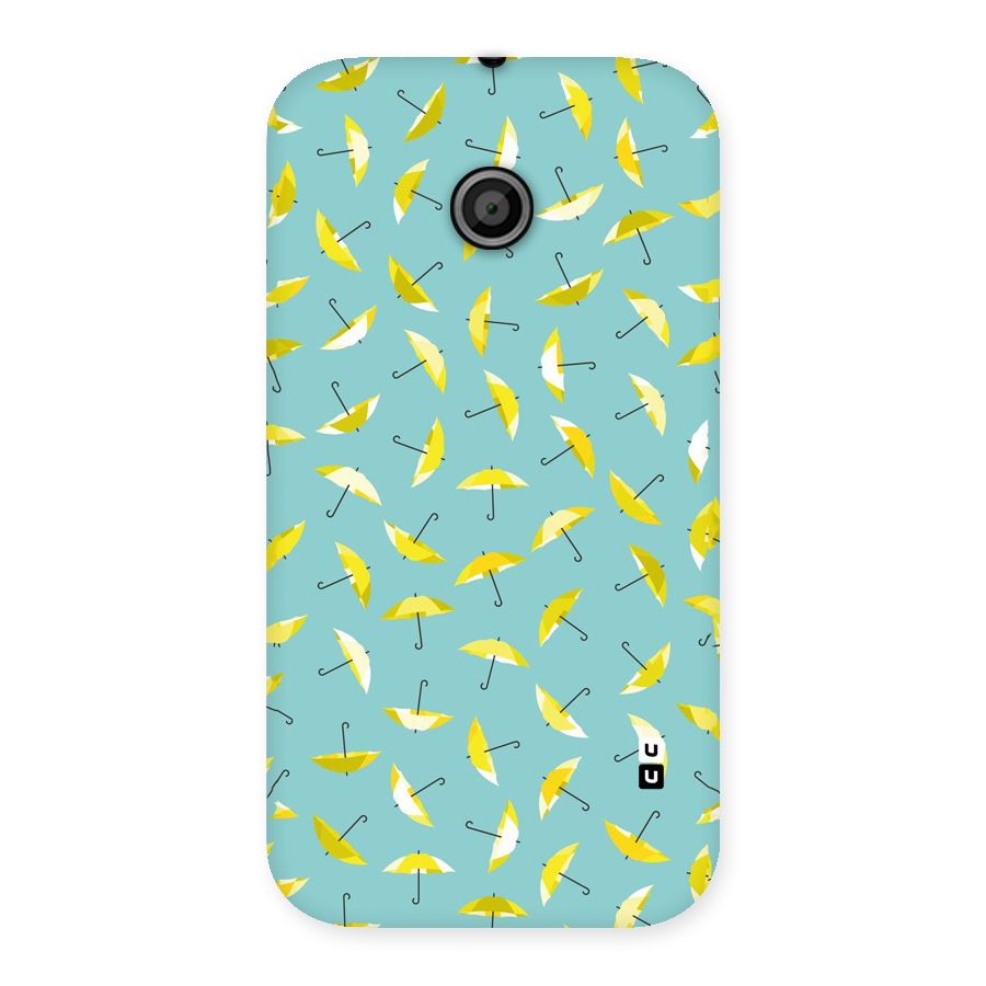 Yellow Umbrella Pattern Back Case for Moto E