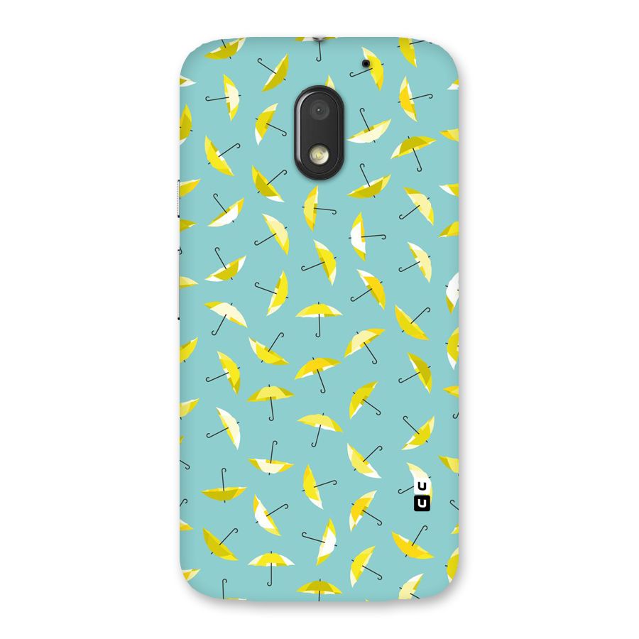 Yellow Umbrella Pattern Back Case for Moto E3 Power