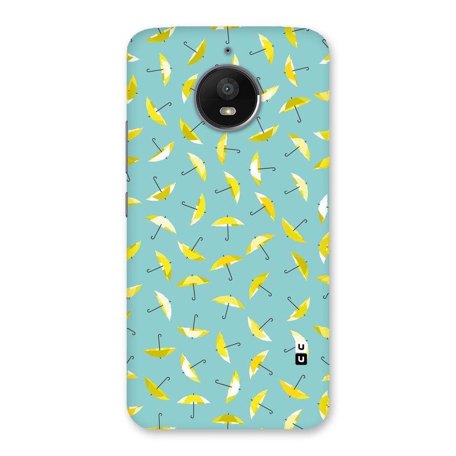 Yellow Umbrella Pattern Back Case for Moto E4 Plus