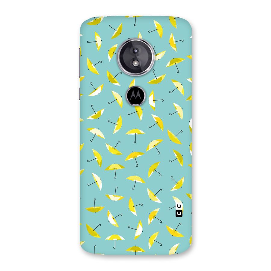 Yellow Umbrella Pattern Back Case for Moto E5