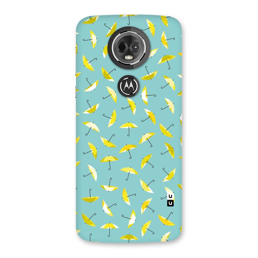 Yellow Umbrella Pattern Back Case for Moto E5 Plus